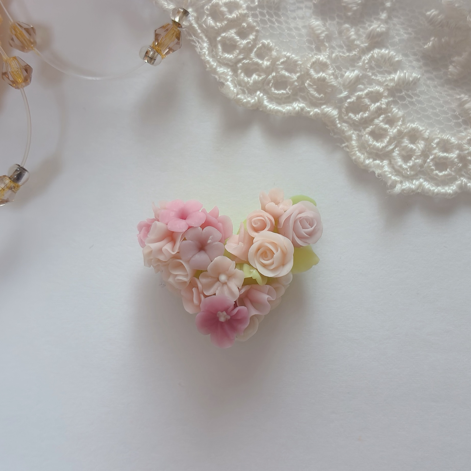 心形花束零件玫瑰租赁Heart Cabochon 86