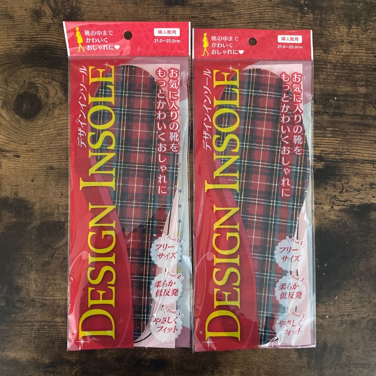 《品相极佳,未拆封》DESIGN INSOLE 设计鞋垫 女士鞋用 21.0-25.0厘米 2片装