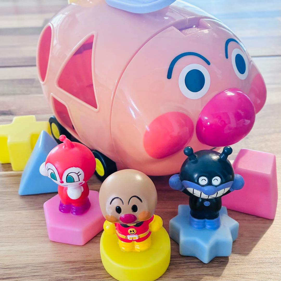 Anpanman Shape-Fit Puzzle Hard Fit Car Toy