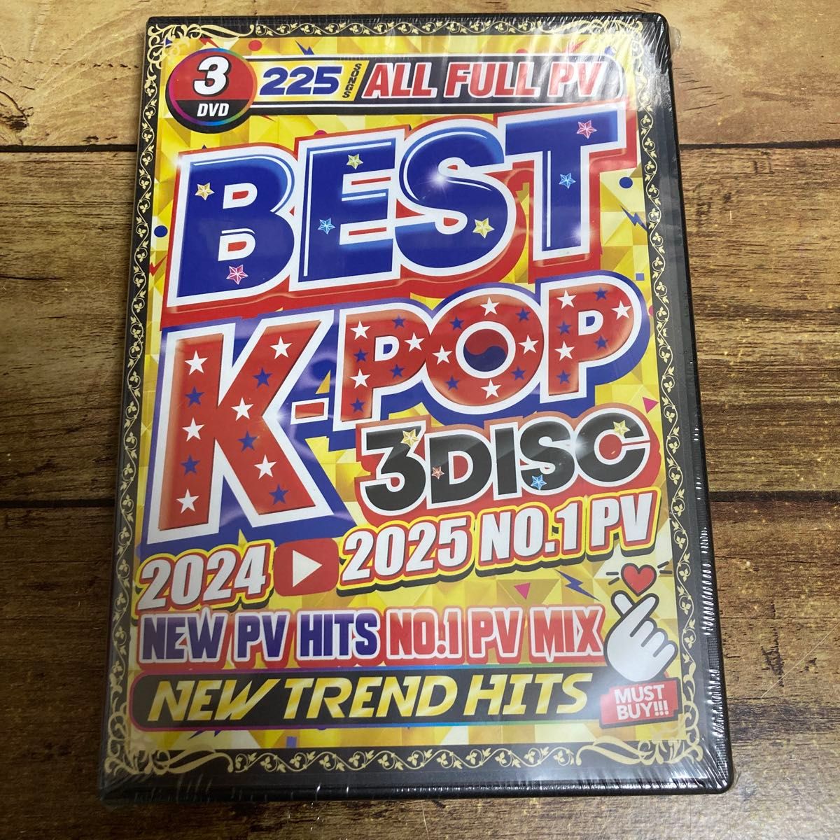 K-POP精选DVD三碟装,收录225首歌曲,2024-2025最新PV合集