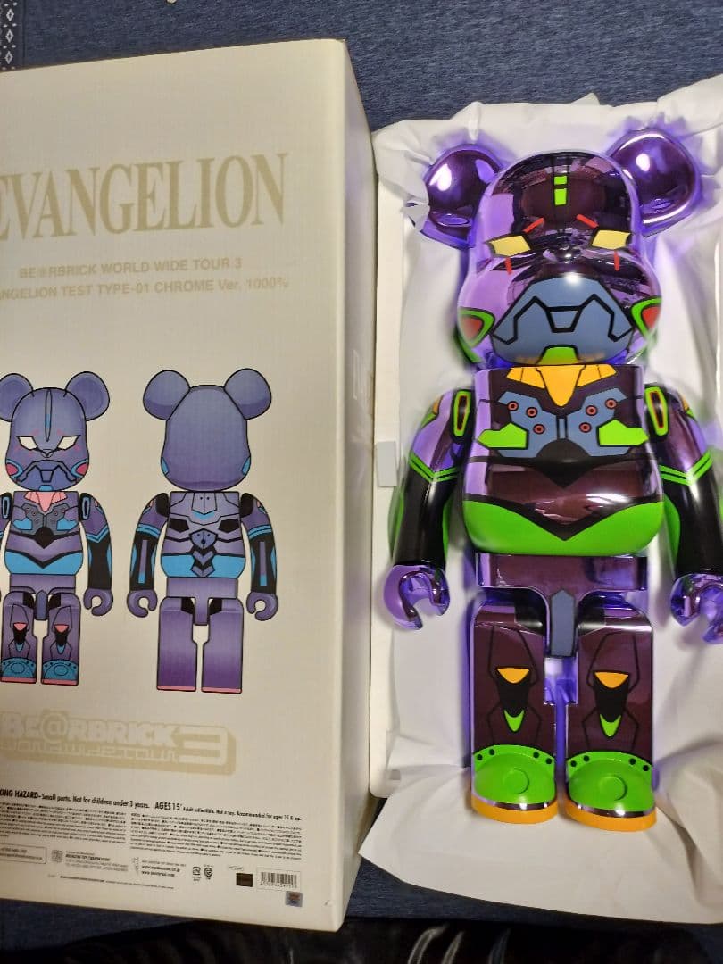 BE@RBRICK 新世纪福音战士 初号机 镀铬 1000%