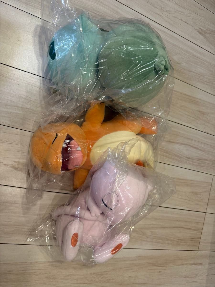 宝可梦 关都地区 软绵绵毛绒玩具 宝可梦睡觉 睡觉的妙蛙种子 小火龙 妙蛙精灵 3件套