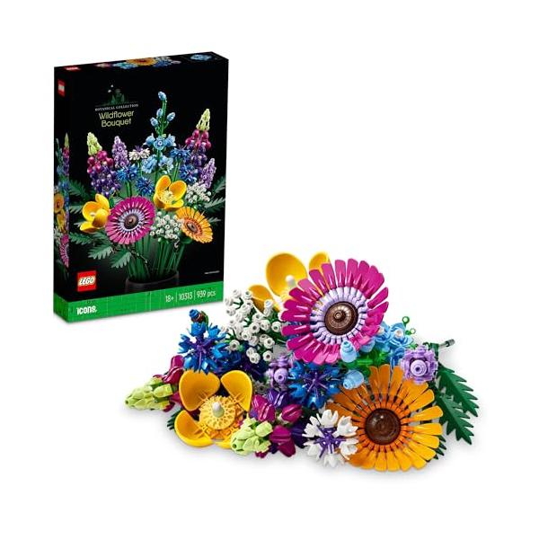 乐高 (LEGO) 波塔尼卡野花花束玩具生日礼物块母亲节父亲节男性女性花束造花装饰