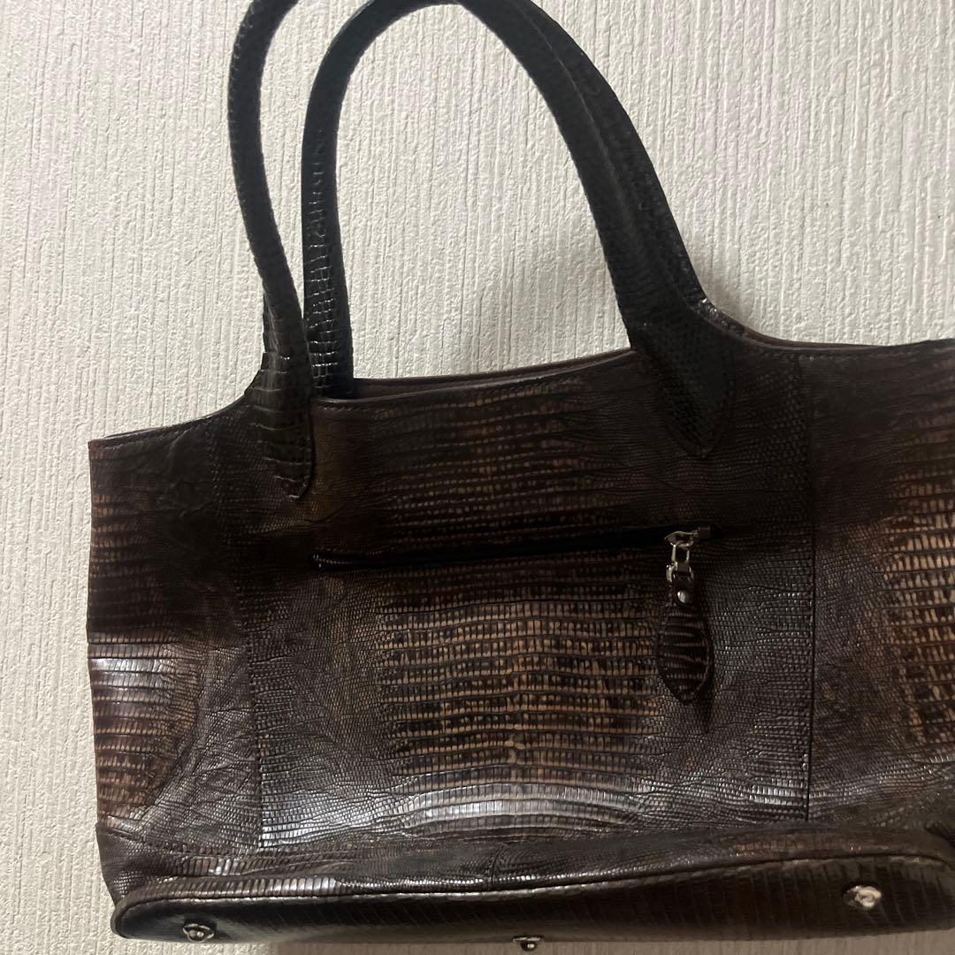 ROZEN 复古蜥蜴皮手提包 横滨制造?