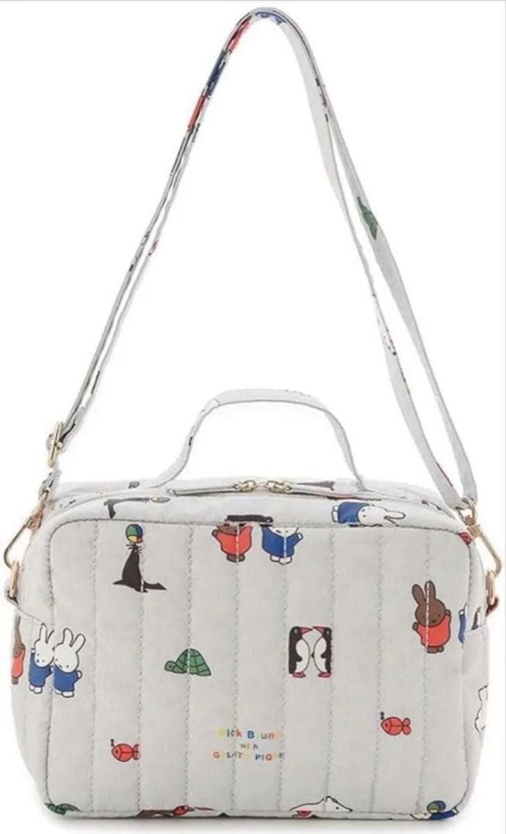 【Gray】 Gelato Pique KIDS Quilted All-over Pattern Shoulder Bag