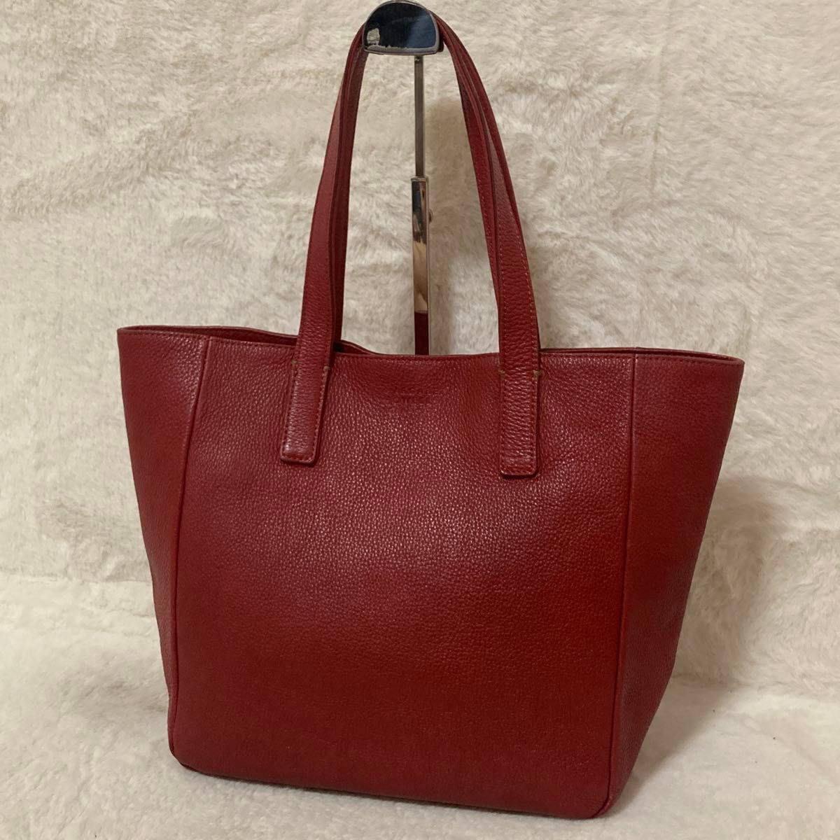 極美品 マーガレットハウエル idea レザー トートバッグ 本革 レッド