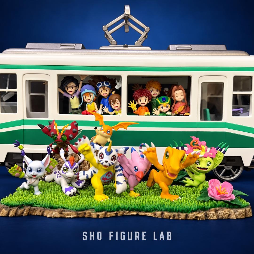 Digimon Adventure Final Episode Farewell Train Diorama Figure Garage Kit