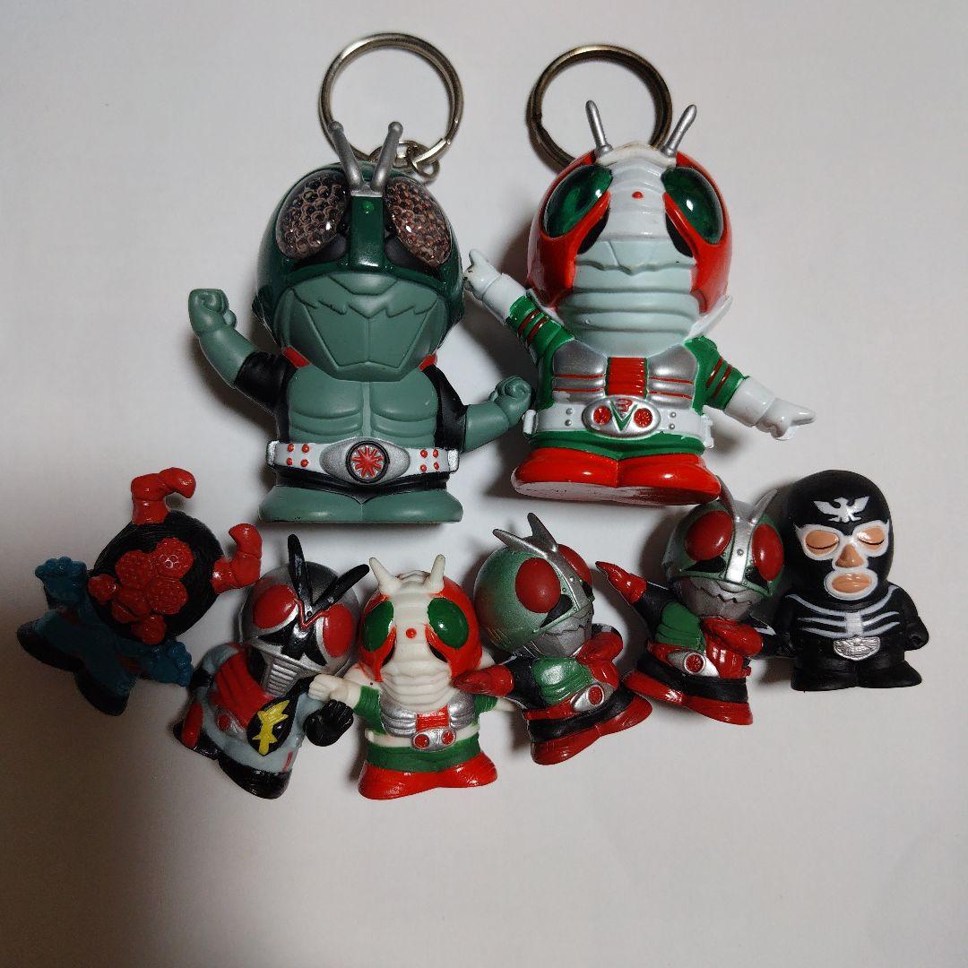 Kamen Rider Figure Keychain Finger Puppet 8-Piece Set