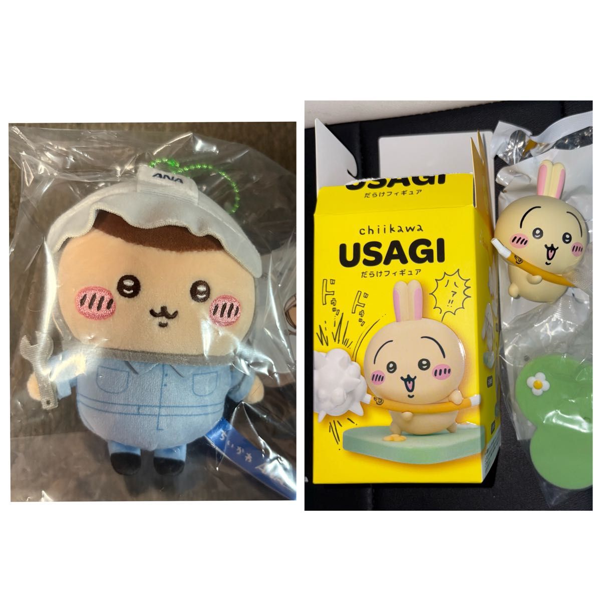 Chiikawa ANA Collaboration Mascot Rabbit-Overrun Figure 2-Piece Set Rabbit-Overrun Figure Conquest