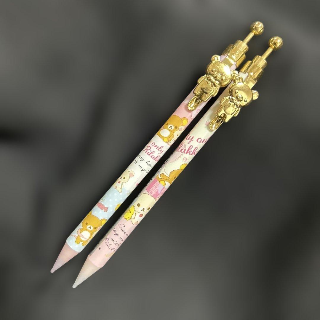 Excellent Condition Rilakkuma Mechanical Pencil Korilakkuma Heisei Retro Gold