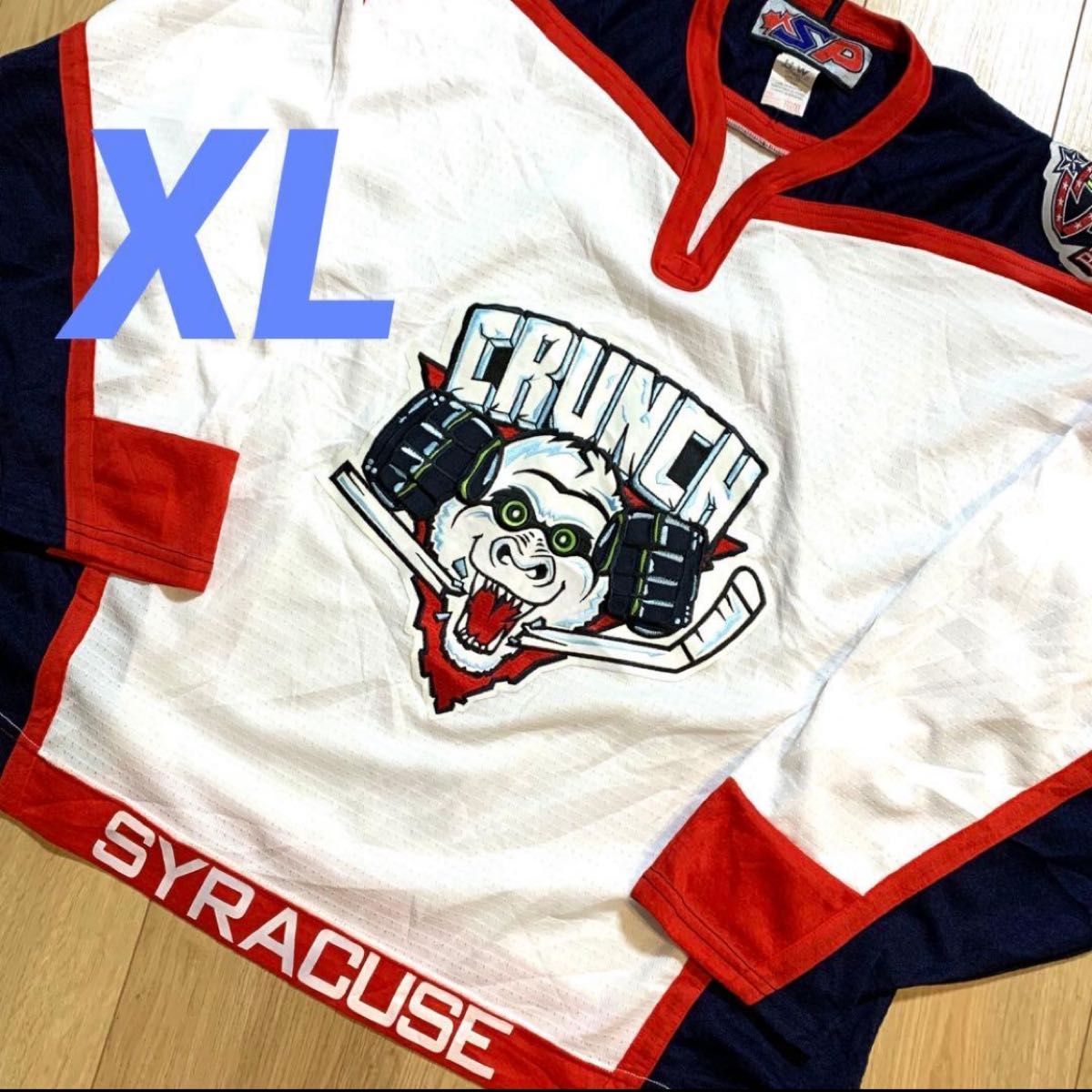 锡拉丘兹紧缩AHL游戏衬衫曲棍球衬衫XL NHL加拿大制造