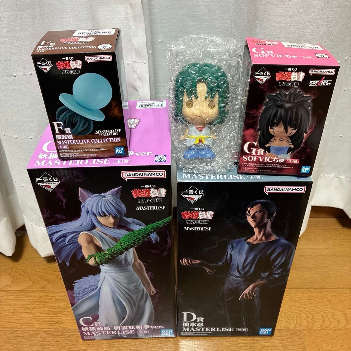 最抽签幽游白书魔界之门篇C奖妖狐藏马D奖仙水忍F奖魔封环G奖 + 赠品9分