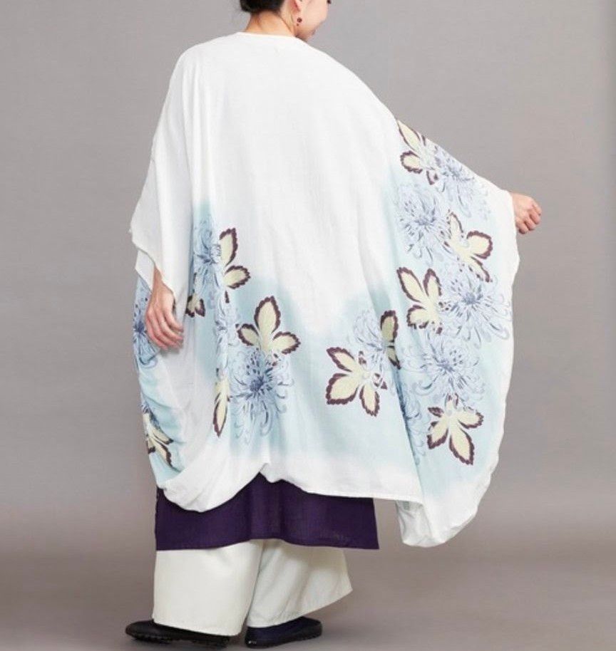 ■新品 倭物やカヤ 花笑み 菊花 羽织 振袖 开衫 短披肩 鼯鼠 大正浪漫■