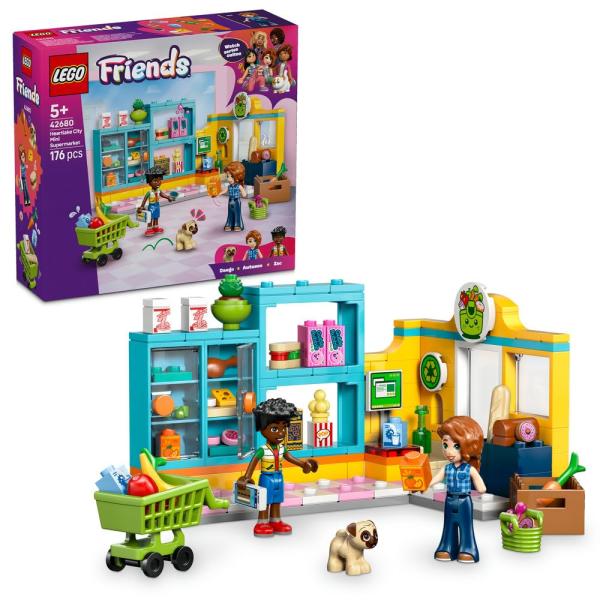 乐高 (LEGO) 朋友哈特雷克城的便利店玩具生日礼物块益智女孩孩子5岁6岁7岁