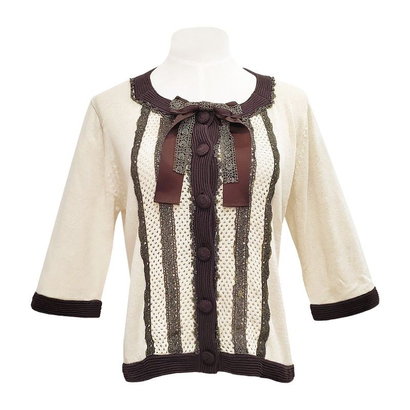 Ribbon summernit cardigan clase frill y2k axesfemme系列aquess fame系列lizlisa系列lizlisa系列