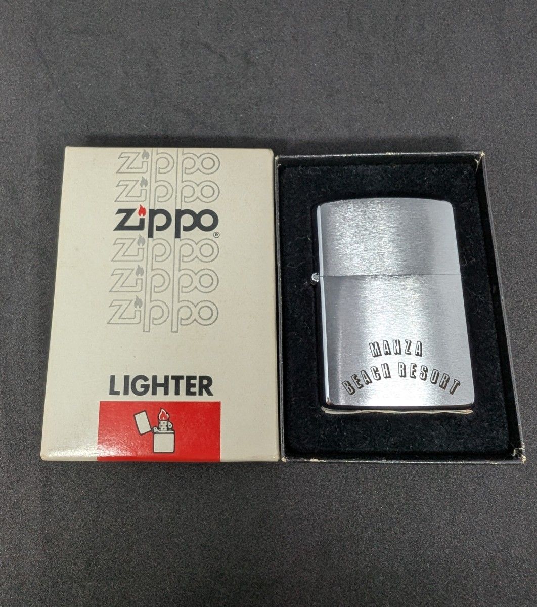 1984 ZIPPO MANZA BEACH RESORT Oil Lighter Box Instructions Vintage with Recore Flint