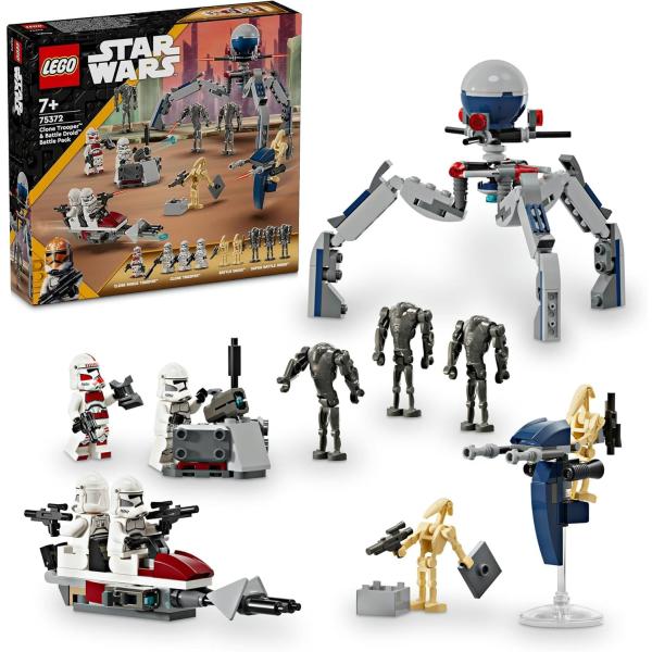 【正品】LEGO乐高星球大战STAR WARS 75372克隆骑兵和战斗机器人战斗包5702017584317