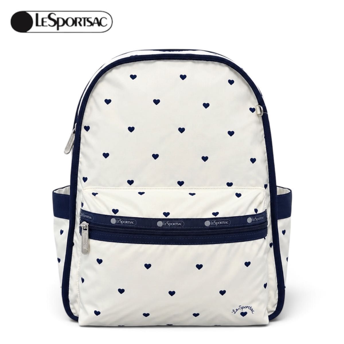 ★新品タグ付★日本限定★LeSportsac レスポートサック ルートバックパック リュックサック ハート柄 刺繍 アイボリー