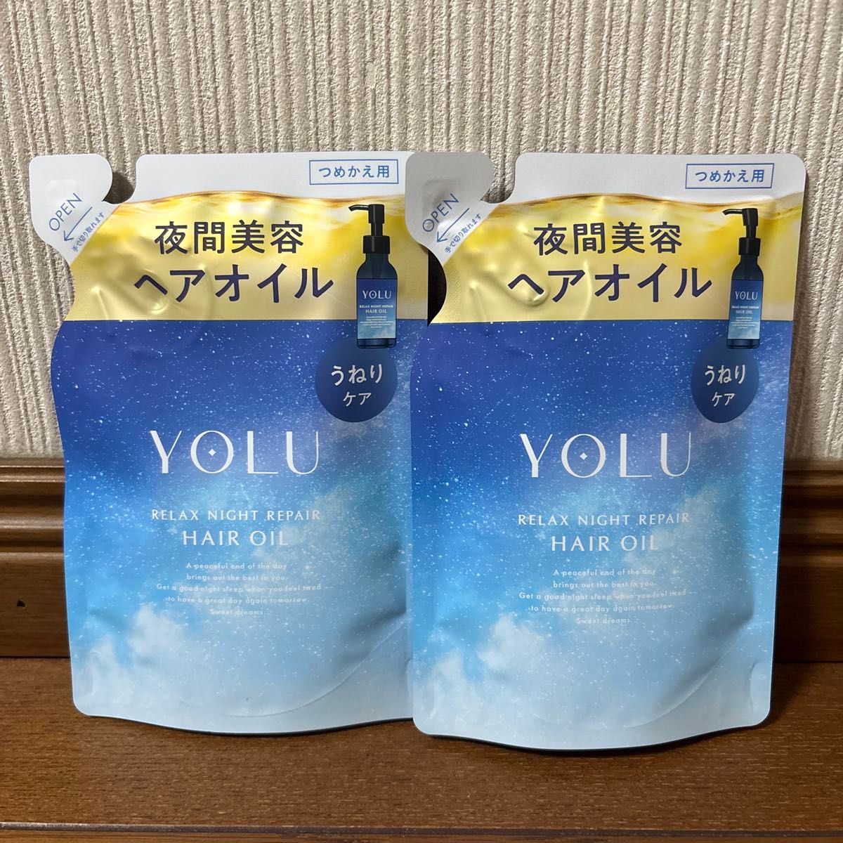 YOLU 放松夜间修护护发精油 补充装 60ml 2件套装 YOLU