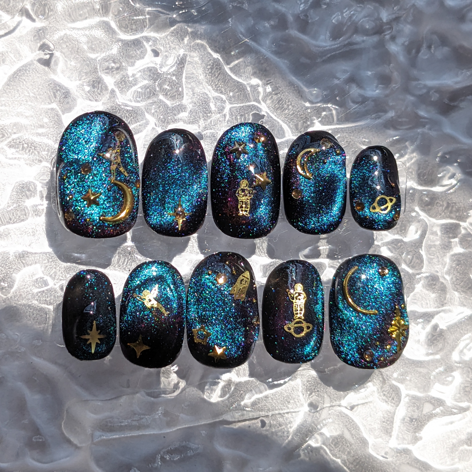 〚Resale Nail Tips Galaxy 🛸🚀🌌☄️🪐 Kids' Nails Included