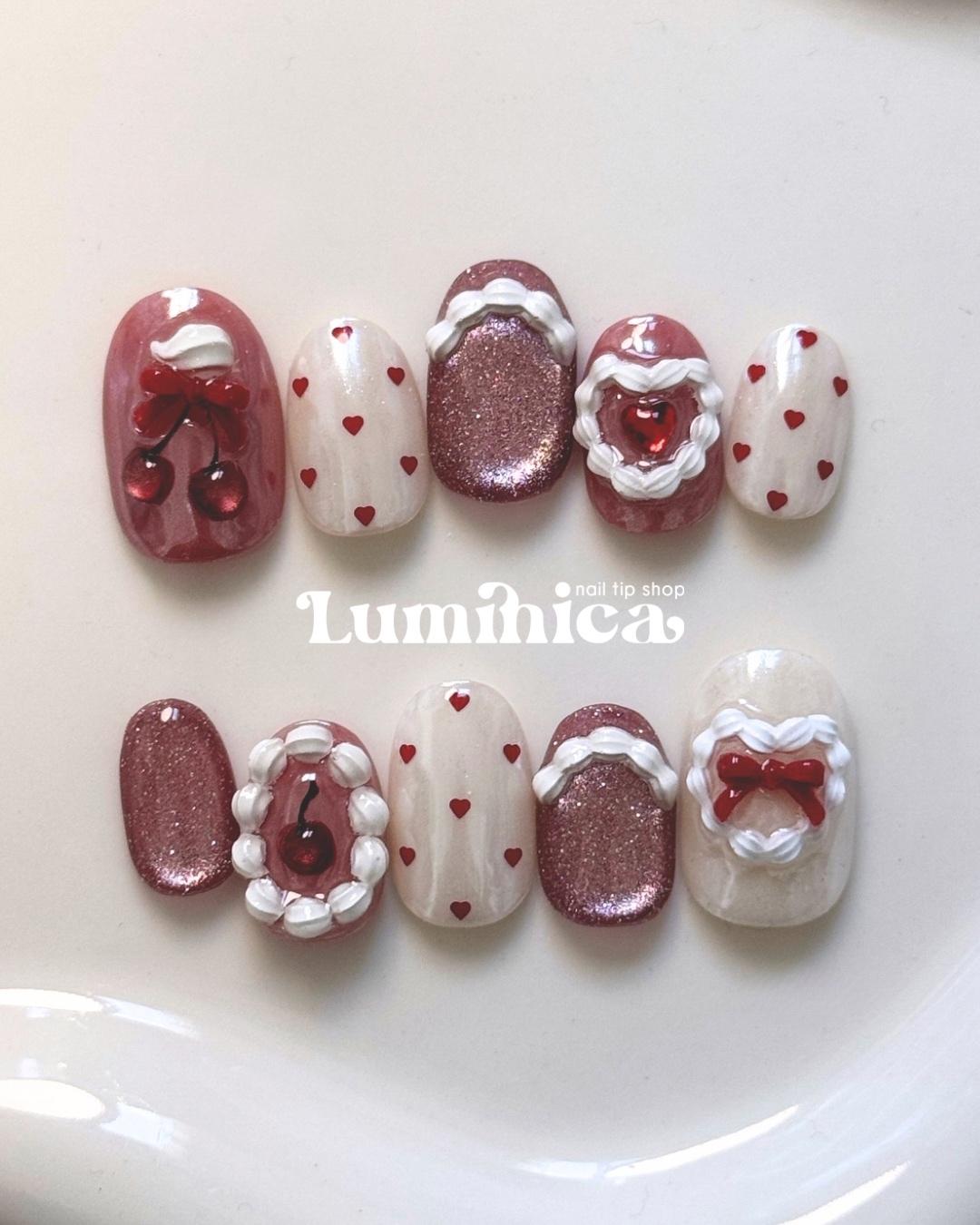 Whipped Cream Sweets Nail Tips