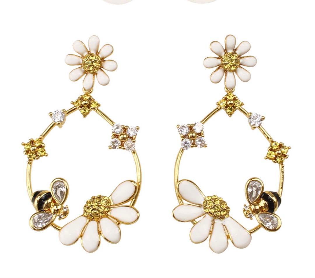 凯特黑桃耳环花蜂KATE SPADE