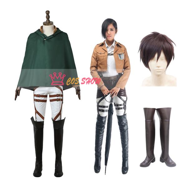 Attack on the Giant Investigative Team Ellen Jager Mikasa Ackerman Levi Cosplay Costume Military Uniform Cosplay Costume Christmas Halloween Stage Cultural Festival