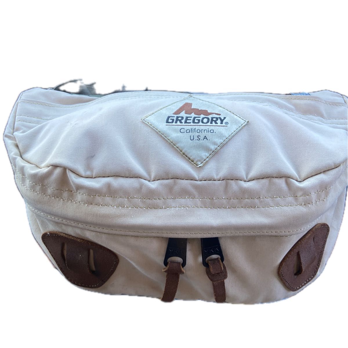 GREGORY 格雷戈里 身体包 腰包 米色 旧版标志