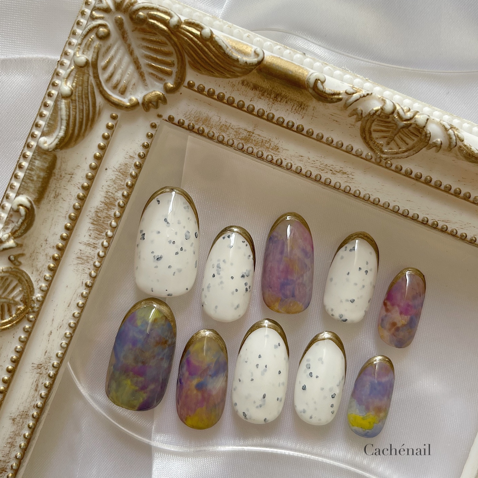 Nuance Nail French Nail Painterly Style Nail Tips Design Nail Mirror French Blurred Nail White Nail Korean Style Gel Nail Pastel Nail Artistic Nail Monet Nail
