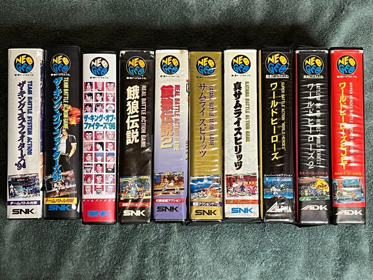 Neo Geo ROM卡带10盒，包括《拳皇94》《拳皇95》《拳皇96》《饿狼传说》《侍魂》《世界英雄》等