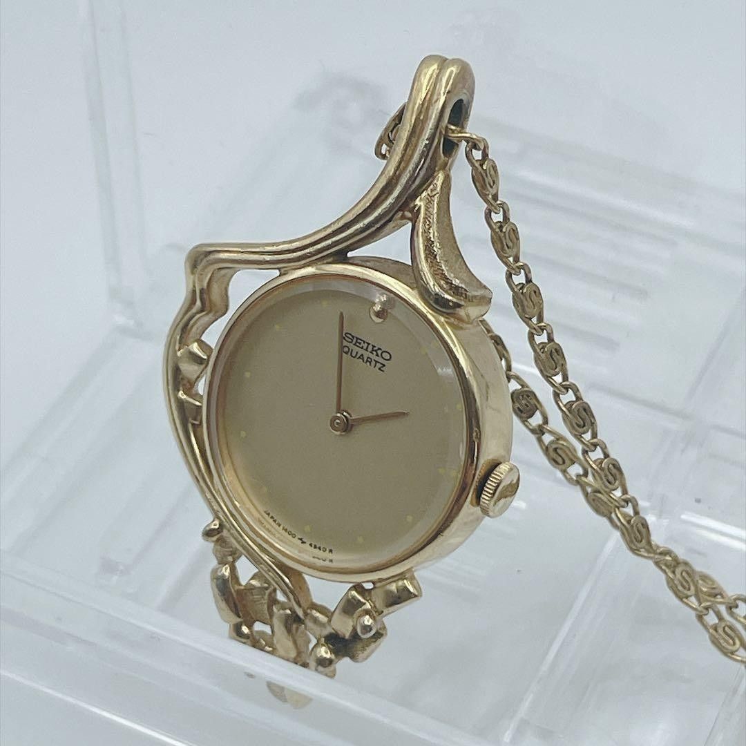 新电池/运转SEIKO石英吊坠手表vintage letro