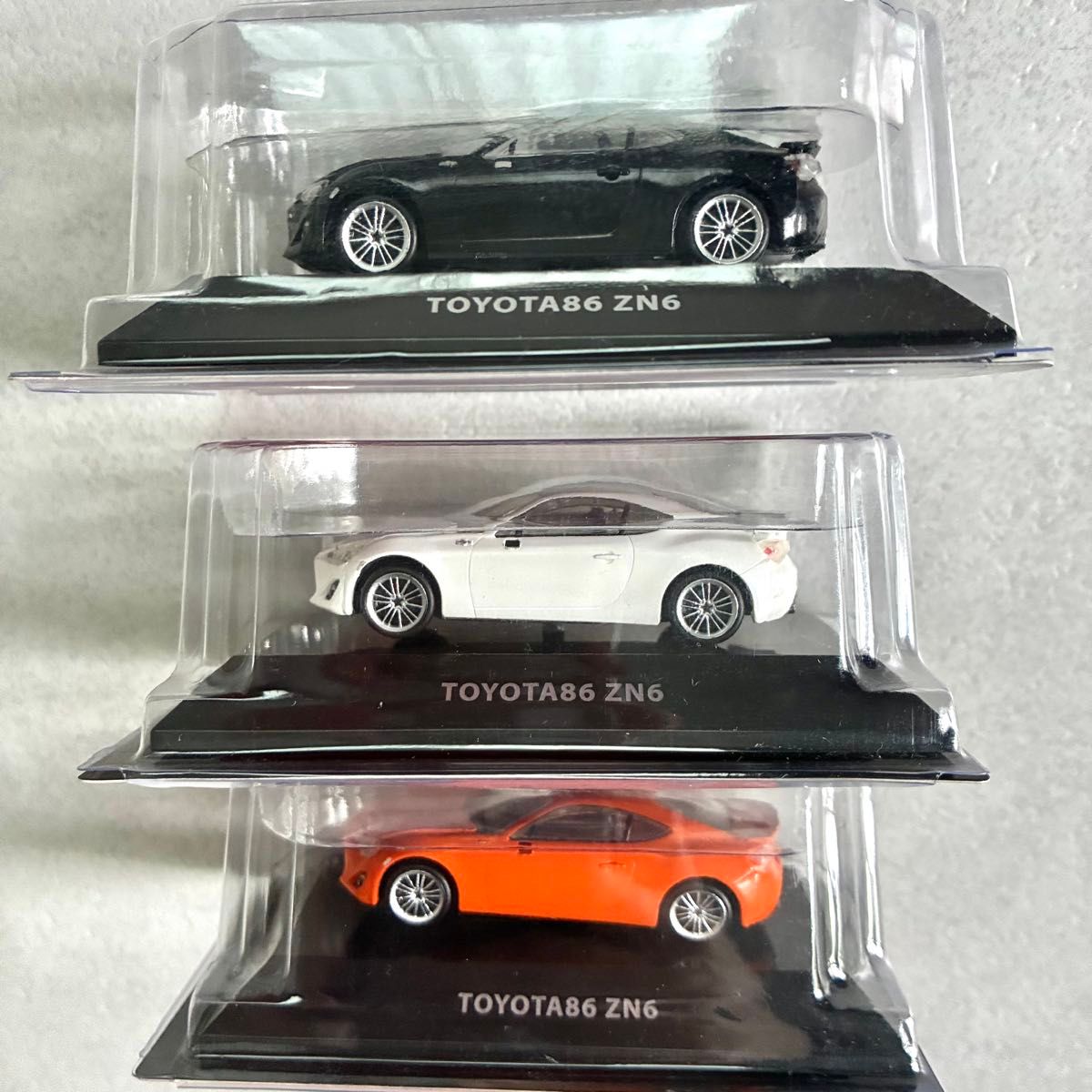 【New】Toyota 86 ZN6 Mini Car 3-Piece Set: Black, White, Orange