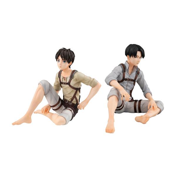 Free shipping ◆ G.E.M. Series Attack on Titan 2-Piece Set (Palm-Sized Eren/Palm-Sized Captain Levi) Megahouse Figure [December Preorder]