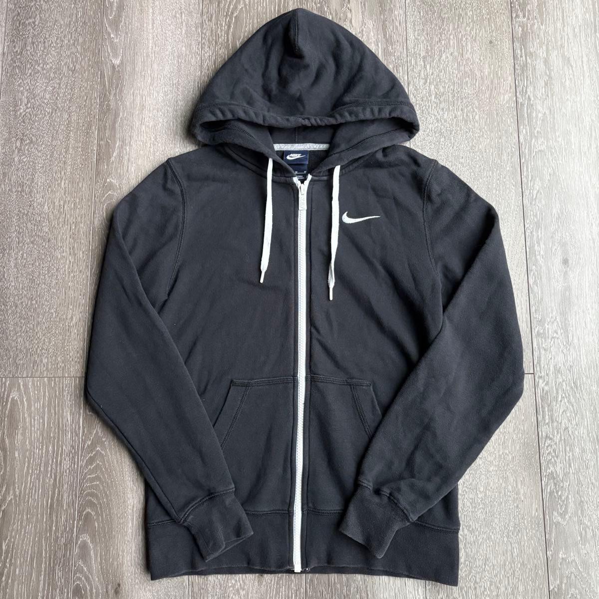 NIKE耐克拉链帕克湿黑色刺绣标志M