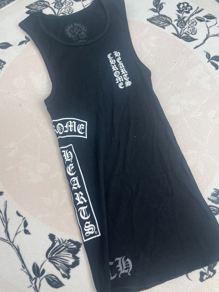 铬之心 Chrome Hearts 标志印花罗纹背心 S码