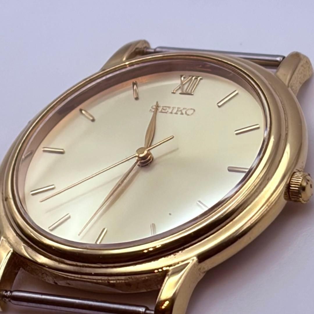 新品电池SEIKO手表黄金表盘石英本体运转vintage精工QZ运转品男士