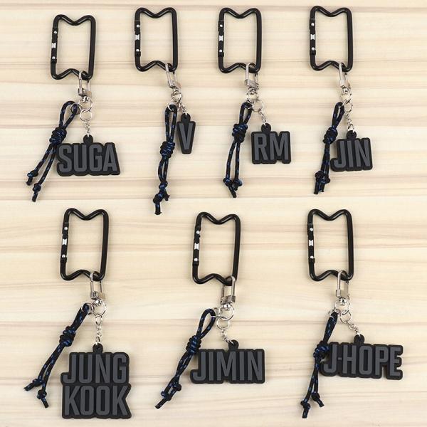 BTS MAP OF THE SOUL Bantan Member Name Keyring Keychain Goods Silicone Keychain Accessories Mobile Keys Car Ornaments