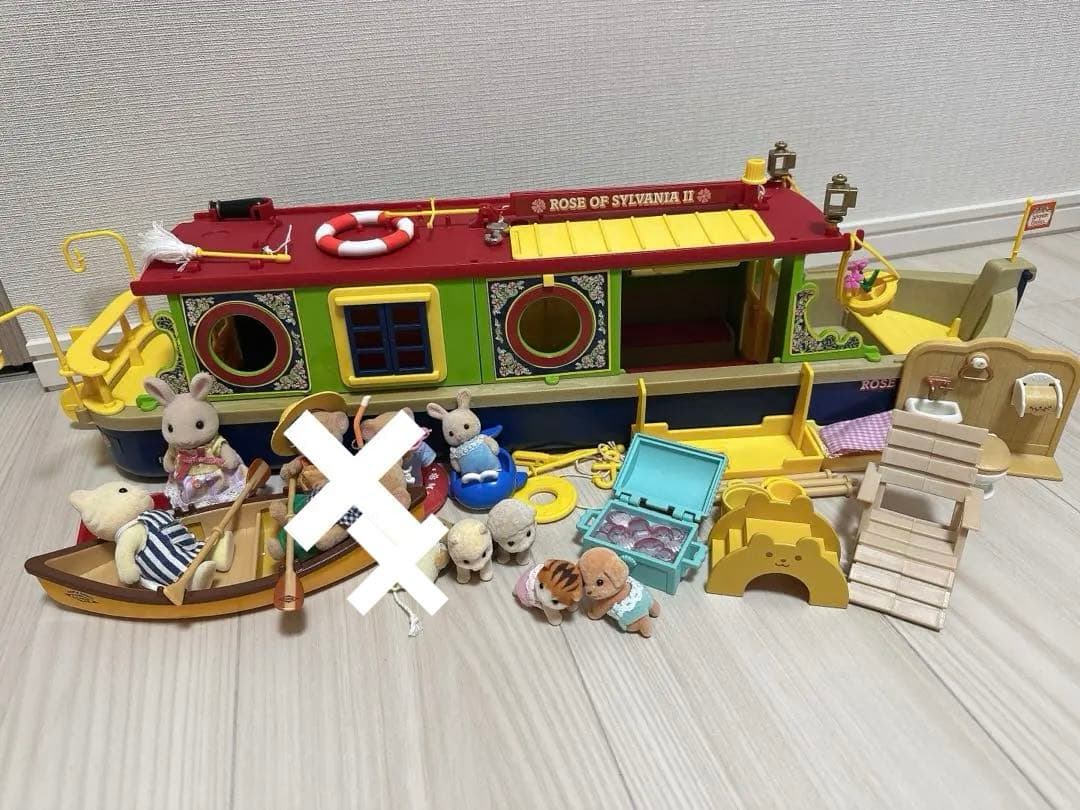Sylvanian Families 大型船 Sylvanian Canal Boat 人偶 船 海外版 停产