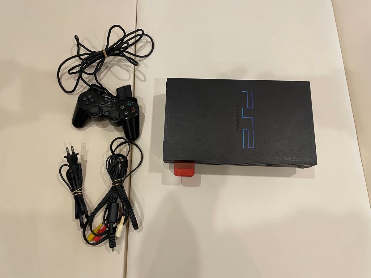 【已确认可运行】厚型PS2主机套装（SCPH-15000），附带PS1记忆卡