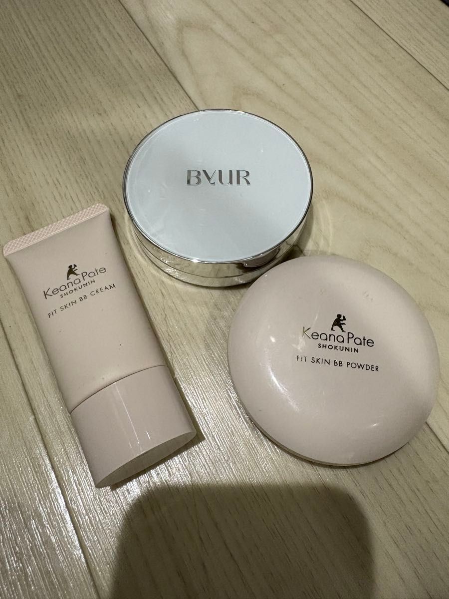 无箱新品未使用毛孔腻子工匠bb霜bb粉 & BYUR缓冲粉底3点套装