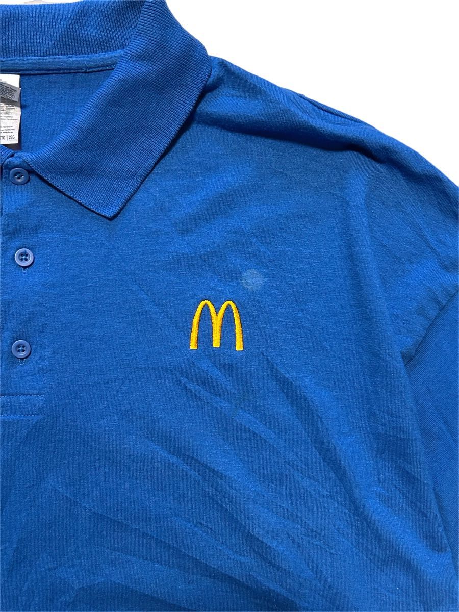 ot624 McDonald's one-point short-sleeve polo shirt, oversized, vintage US apparel, American casual, branded item