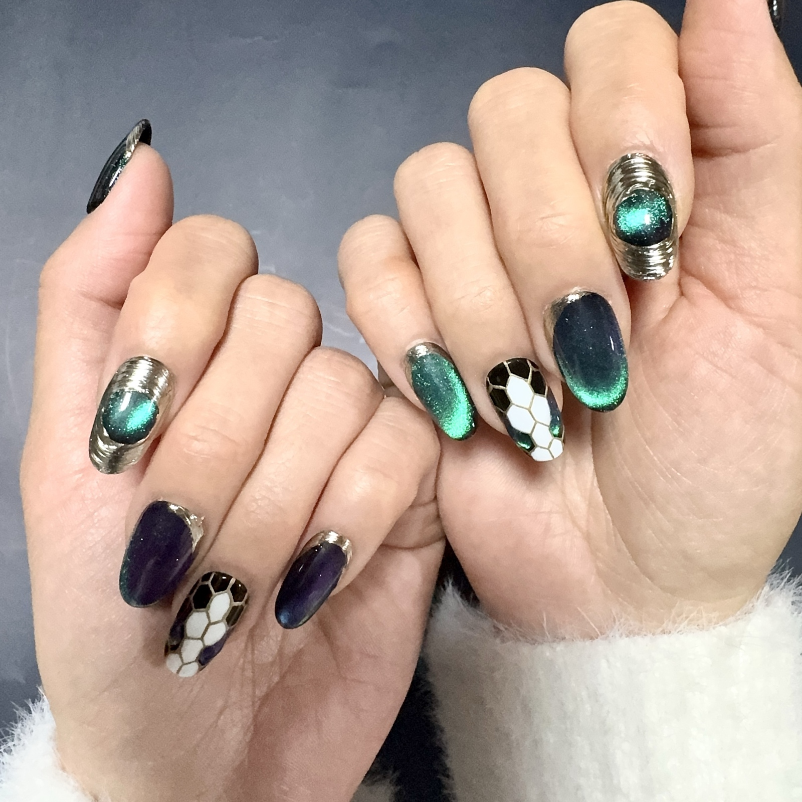 Limited Edition Snake, Japanese Pattern, Zodiac Nail Tips, Stylish & Cute, Popular, Party, Bulgari Style, Wedding, Coming-of-Age Ceremony, Cool