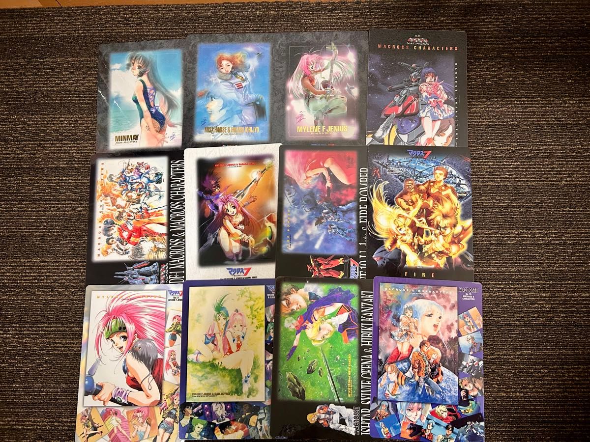 【稀有12枚套装】超时空要塞 E-GRAPHICS CARD 半完全版(当年出品)