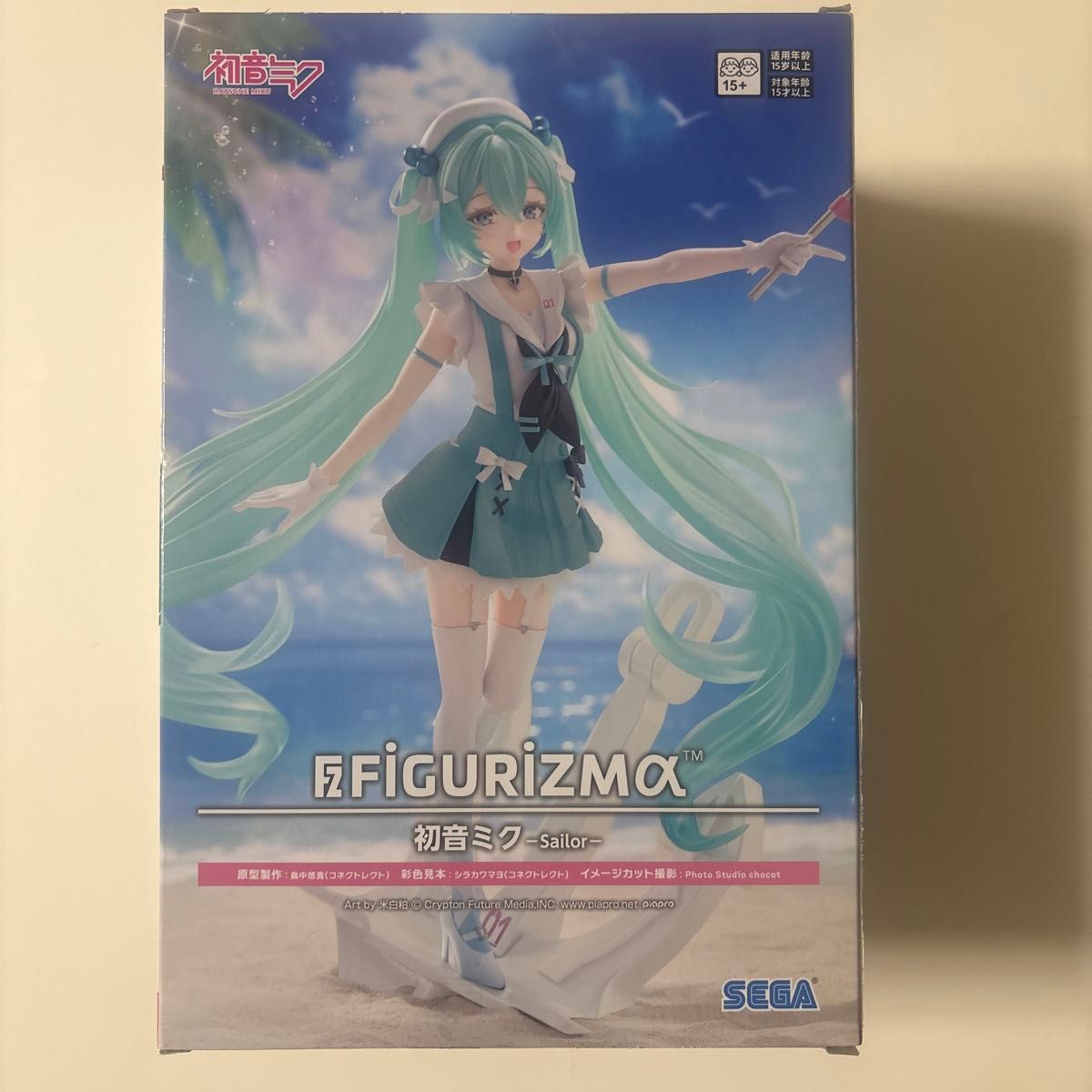 世嘉 初音未来 FIGURIZMα -水手服- 人偶 未拆封