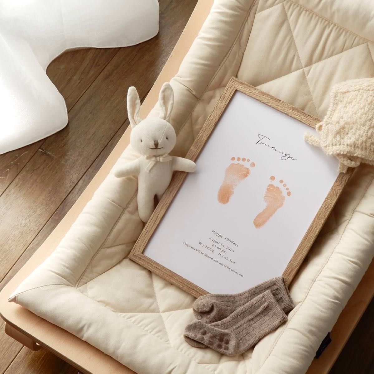 [Set of 2] Naming Book Bills Footprint Birthday One Year Old Half Birthday