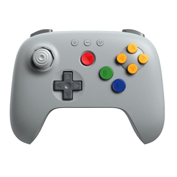 8BitDo 64 蓝牙手柄 灰色 无线 有线 游戏手柄（适用于Switch Switch2 Windows Android 蓝牙）