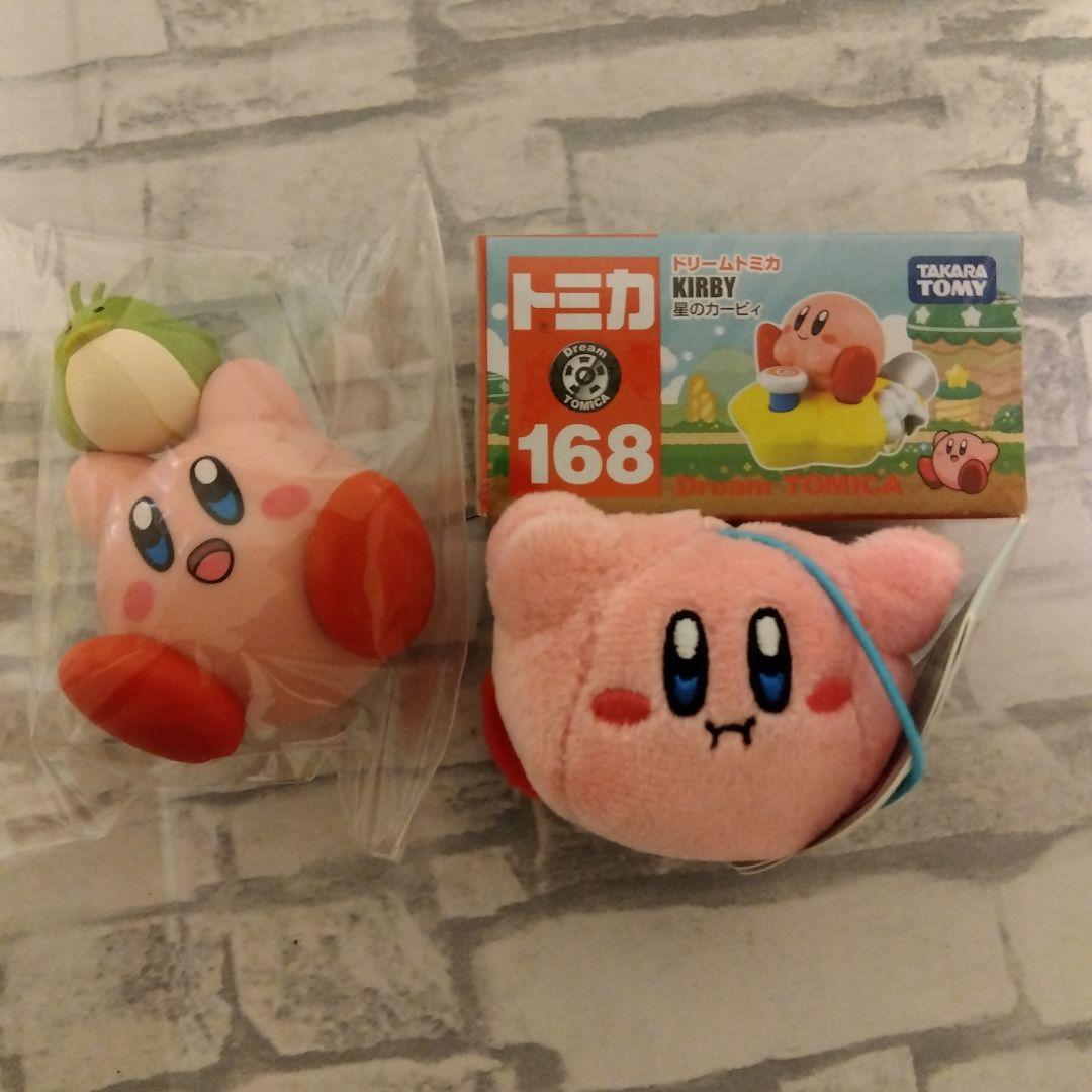 Kirby of the Stars Plush Mascot, Tomica, and Figure 3-Piece Set