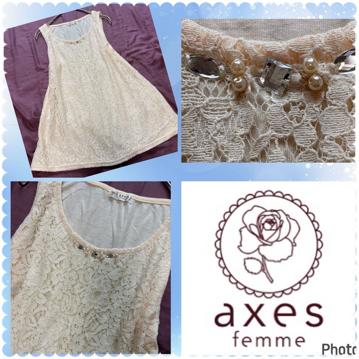 艾克西斯法姆★优质商品★闪耀水钻★蕾丝叠穿★无袖★森系女孩 axes 萌系 仙气格兰吉 公主风 y2k