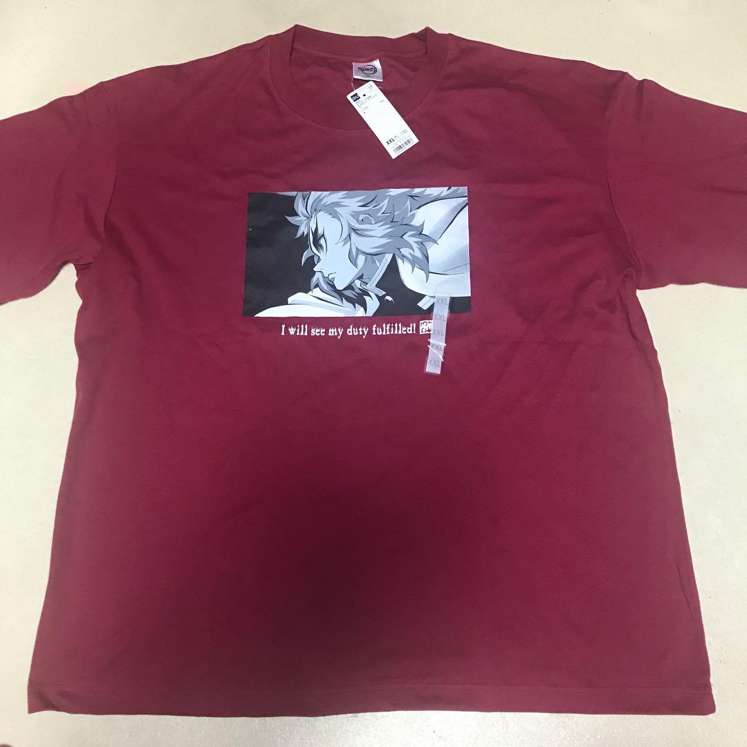 【新品 XXL 】鬼灭之刃 GU 炼狱杏寿郎 3L T恤 GY 无限列车