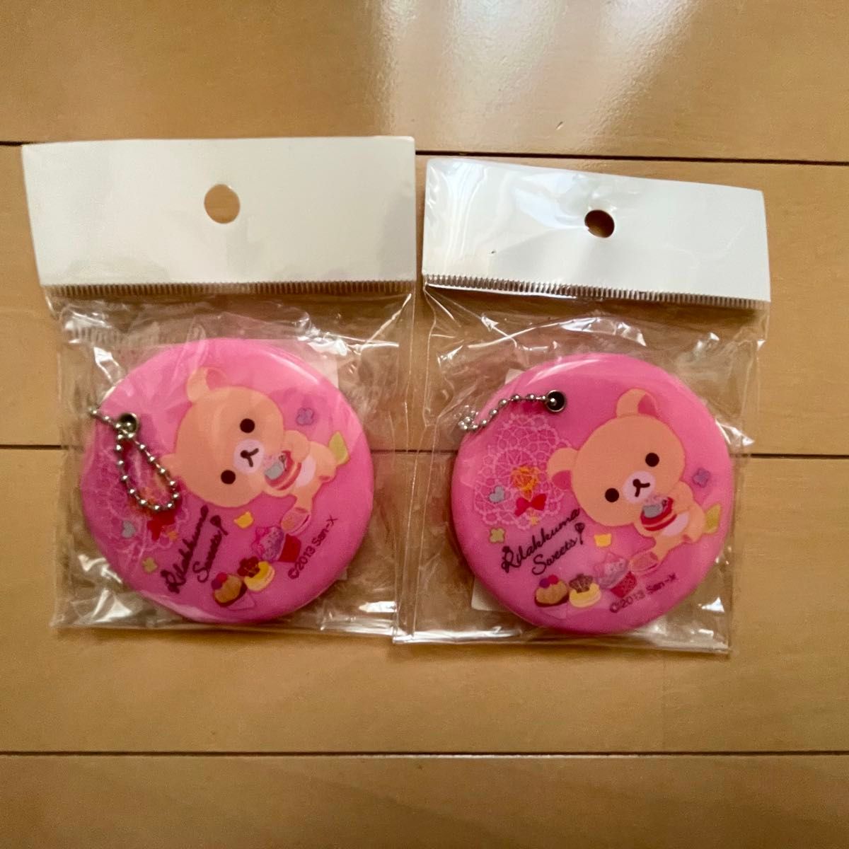 Rilakkuma Korilakkuma Sweets-Print Mirror Keychain, Set of 2, Made in 2013